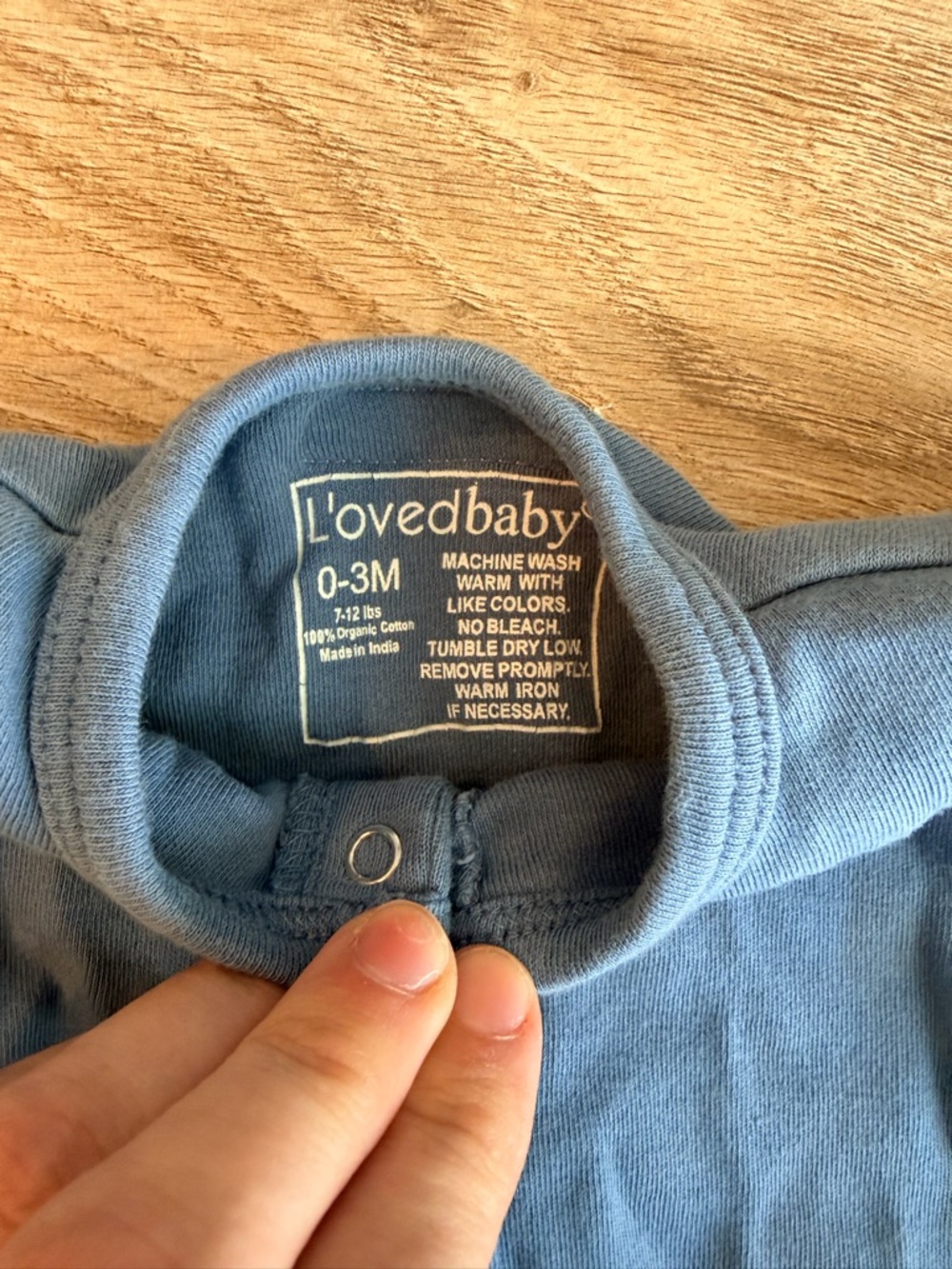 L'ovedbaby Blue Footed One-Piece Pajama - Picture 3 of 7